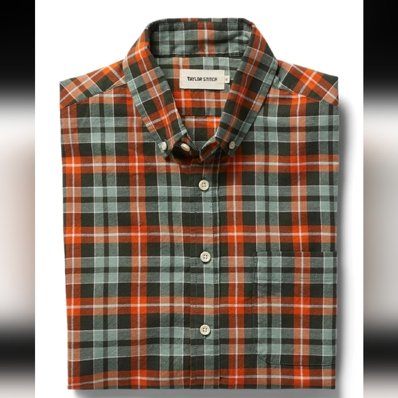 Taylor Stitch The Jack in Rust Plaid Oxford